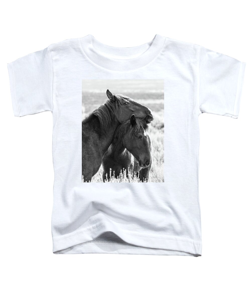 Horses Toddler T-Shirt featuring the photograph Easy Friends by Mary Hone