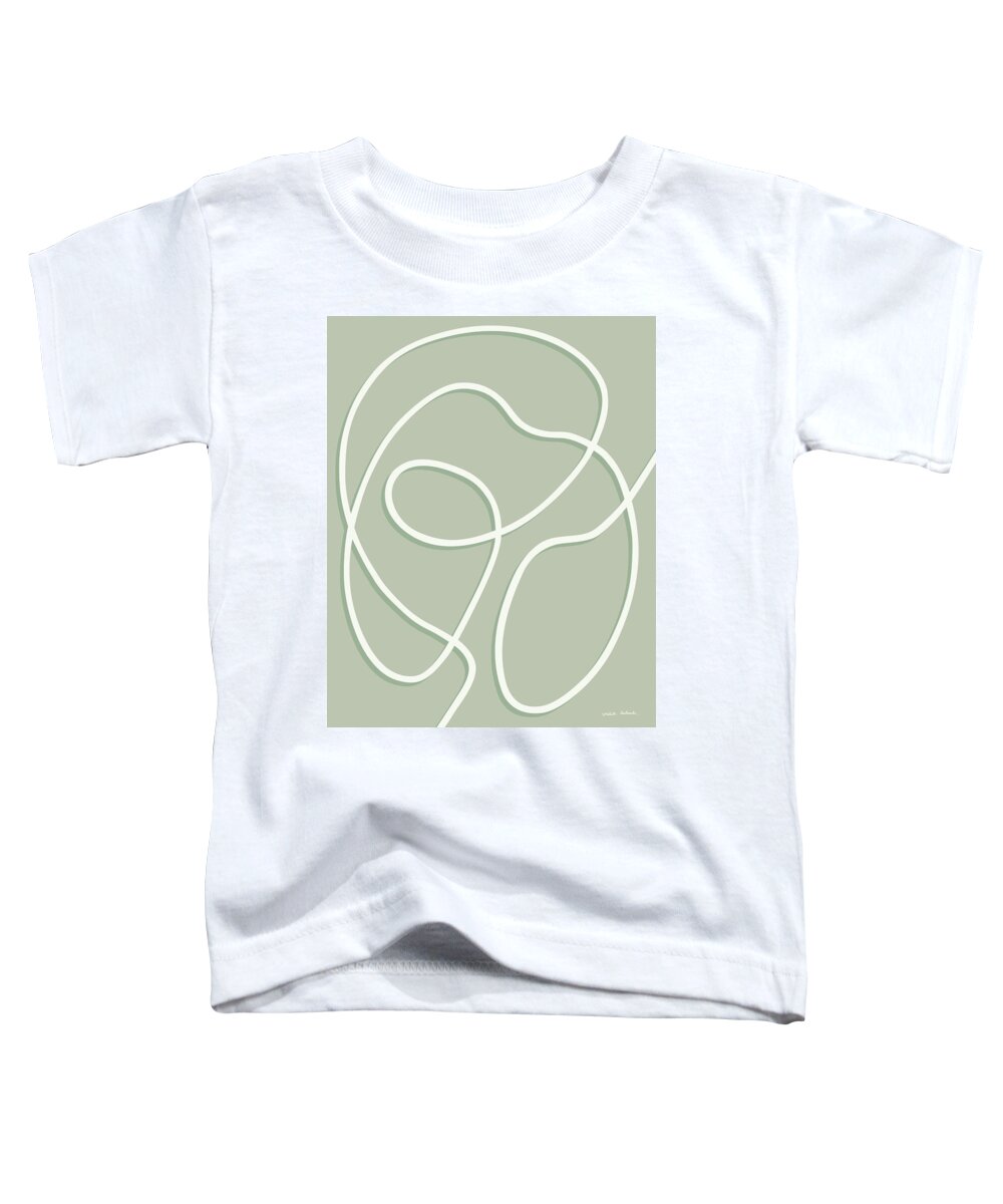 Nikita Coulombe Toddler T-Shirt featuring the painting Embrace 1 in mint by Nikita Coulombe