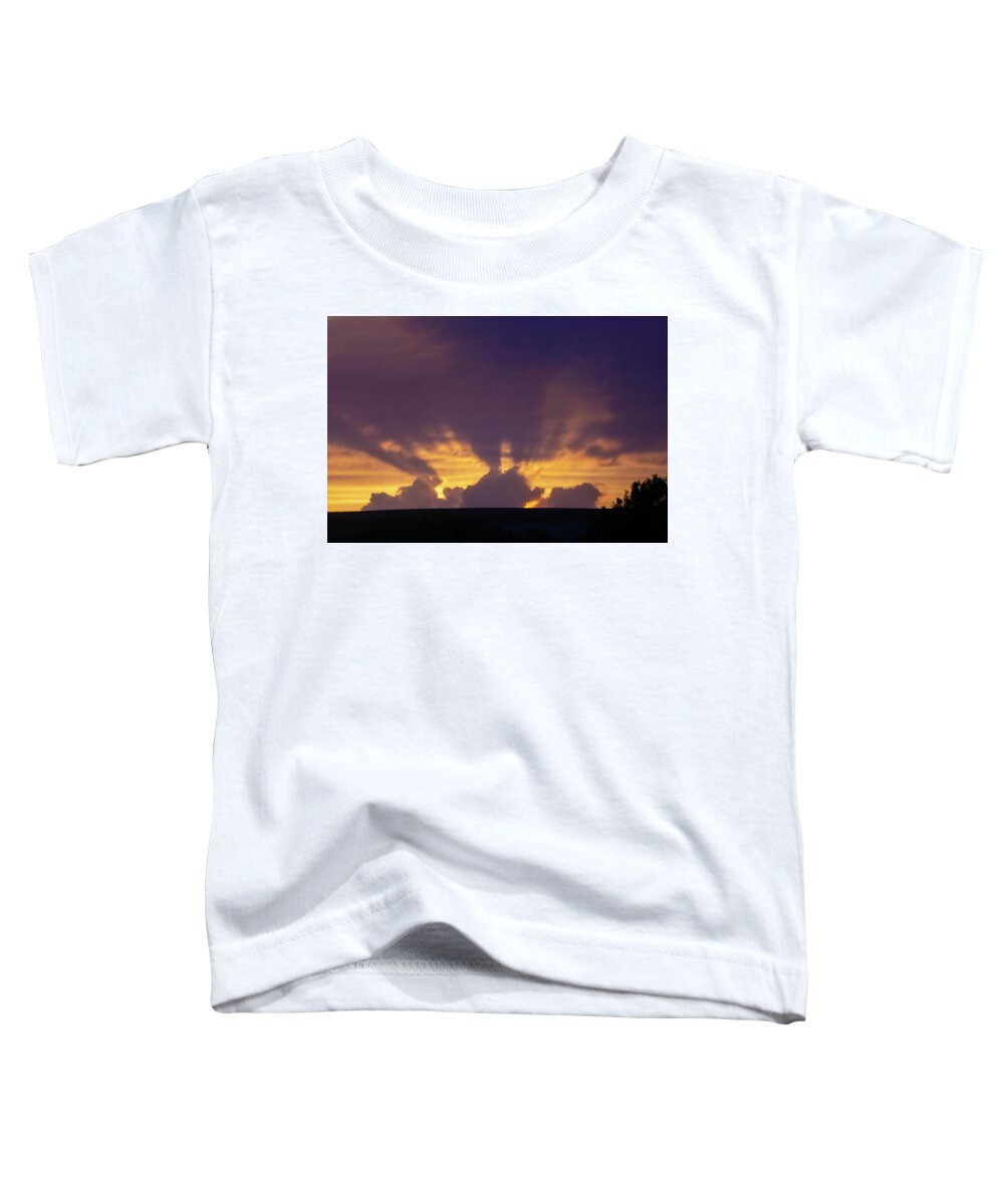 Nebraskasc Toddler T-Shirt featuring the photograph Epic Nebraska Thunderset 005 by Dale Kaminski