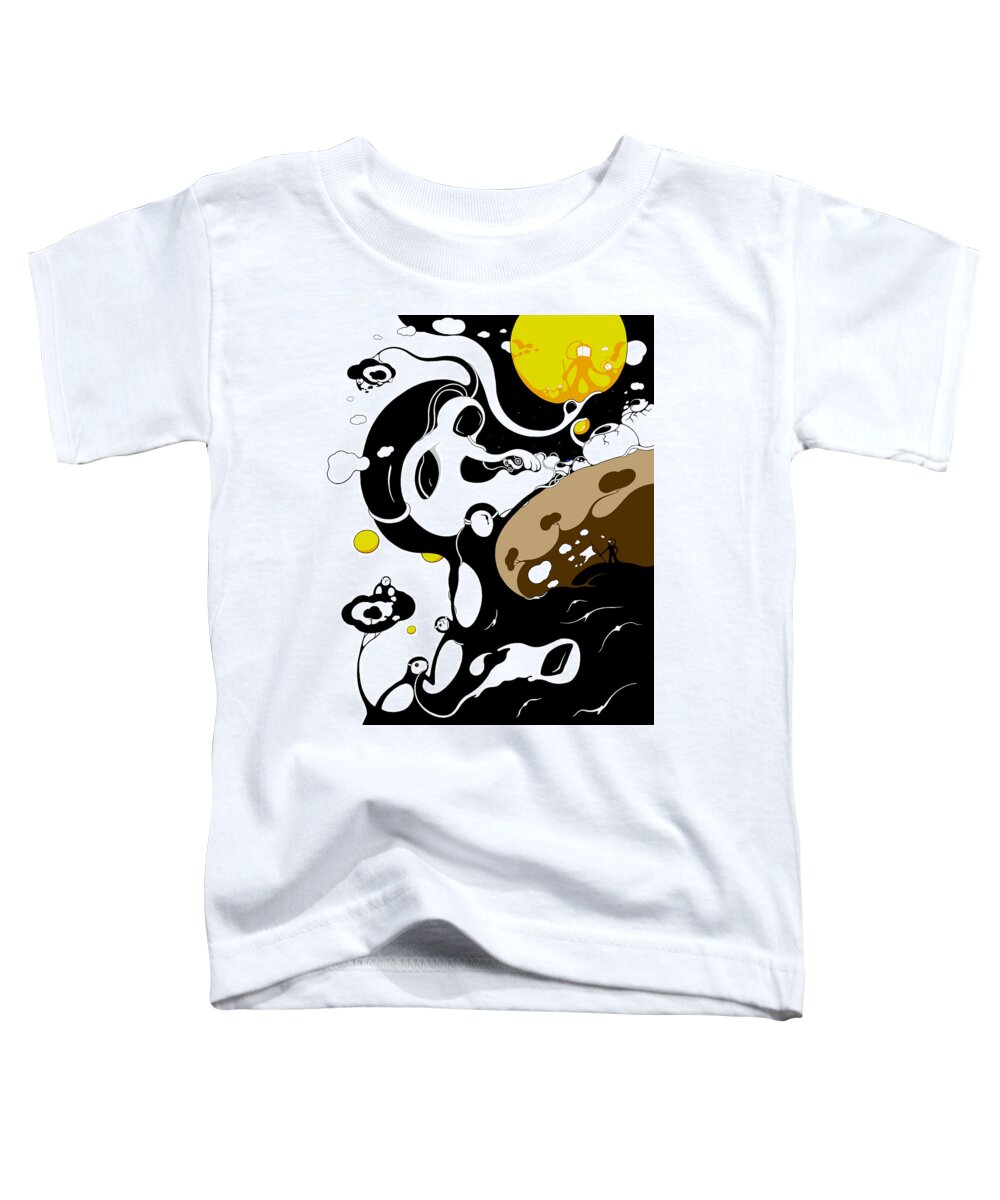 Space Toddler T-Shirt featuring the digital art Escaping Annihilation by Craig Tilley
