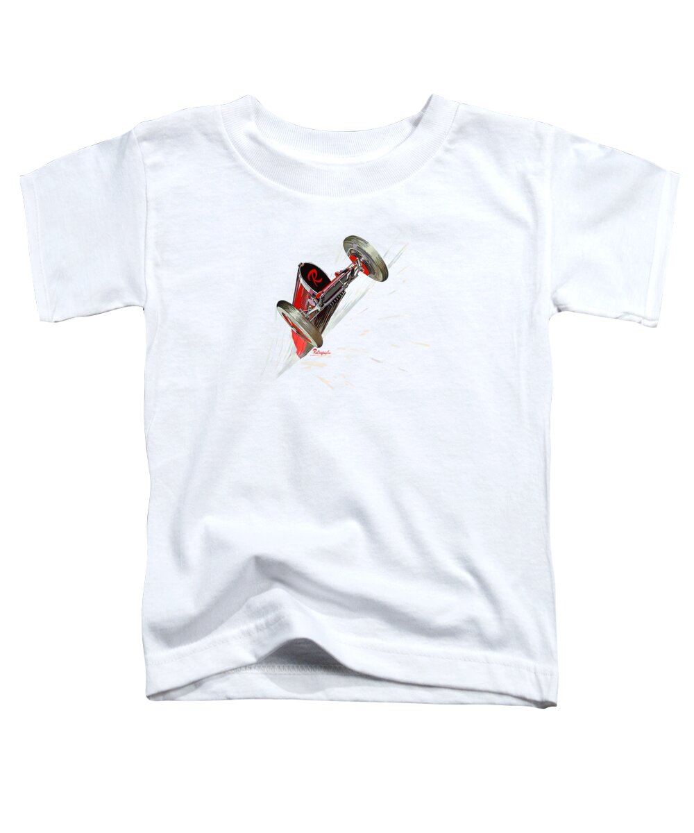 Retrographs Toddler T-Shirt featuring the digital art Exclusive Retrographs Brand Logo Featuring Bugatti by Retrographs