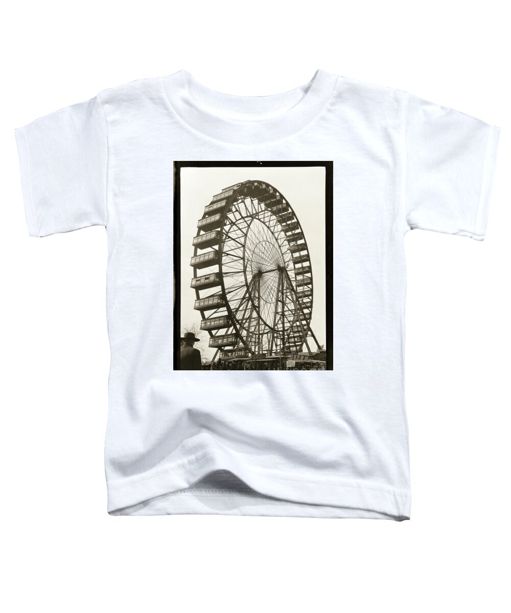 America Toddler T-Shirt featuring the photograph Ferris Wheel 1904 by Martin Konopacki Restoration