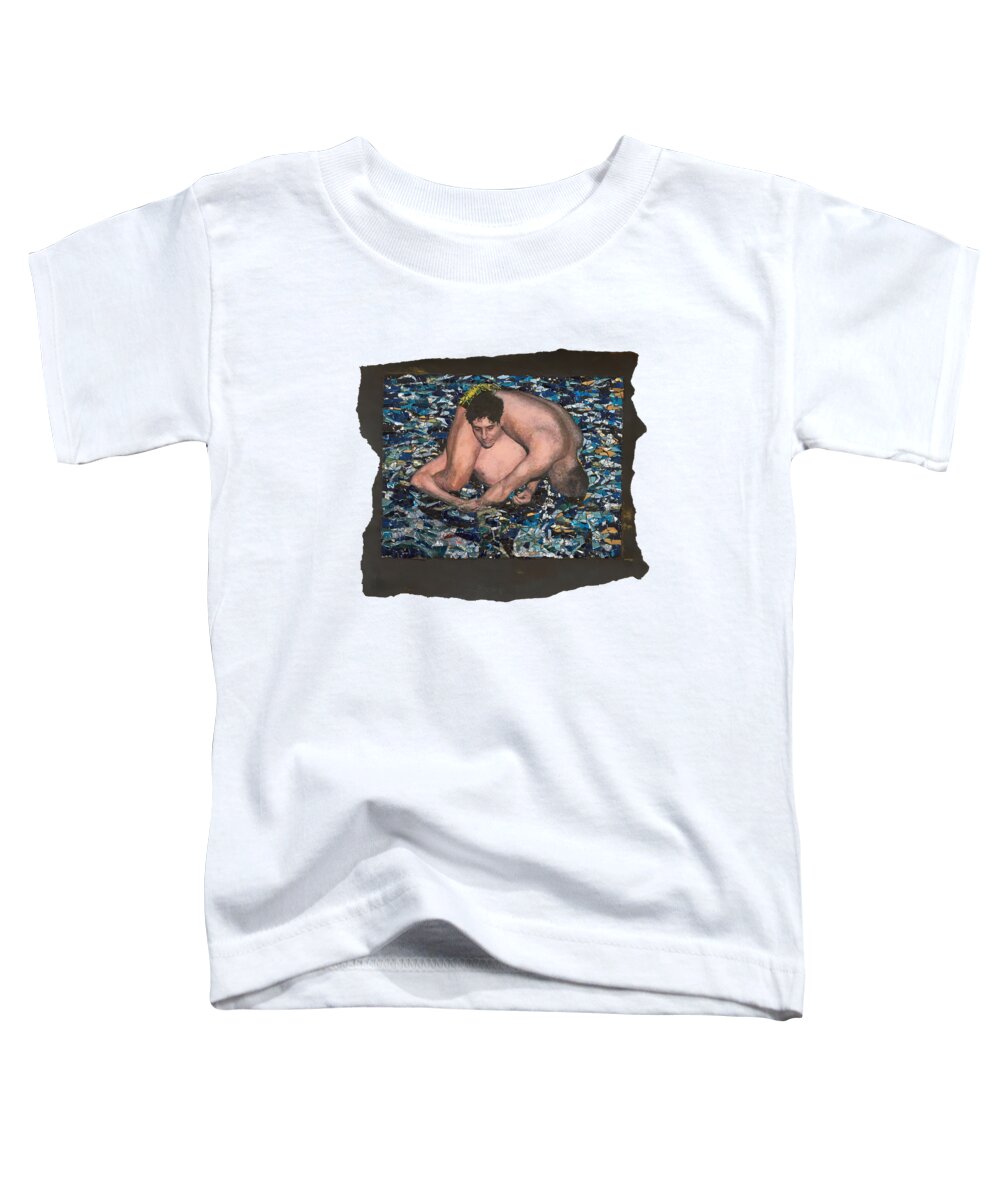 Glass Toddler T-Shirt featuring the mixed media Fig. 94. Fireman's carry. 3. Coming ashore. by Matthew Lazure