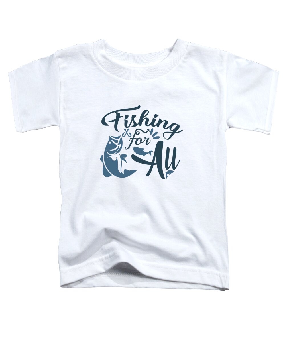 Fishing Toddler T-Shirt featuring the digital art Fishing for all by Jacob Zelazny