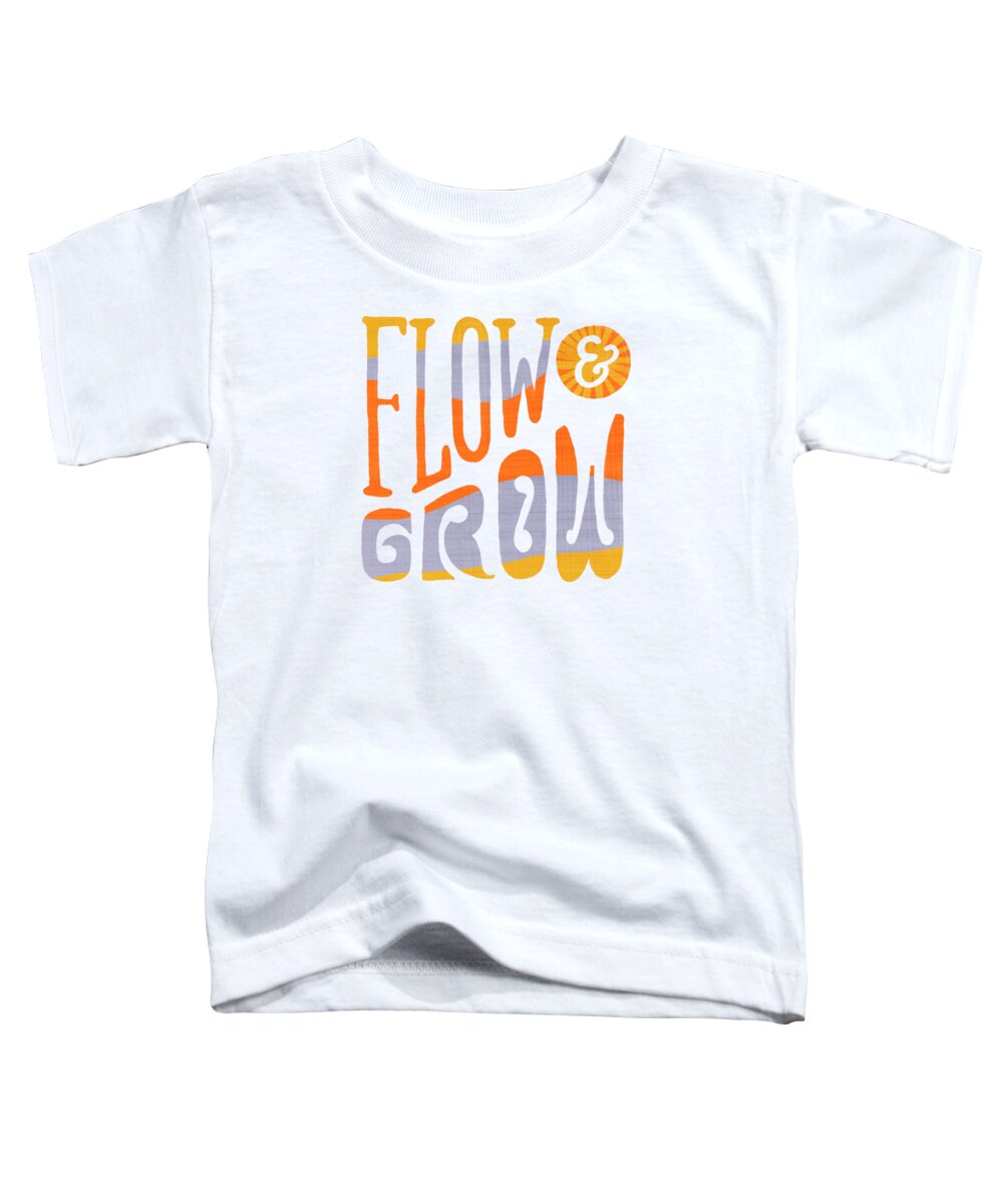 60s Toddler T-Shirt featuring the painting Flow and Grow - Art by Jen Montgomery by Jen Montgomery