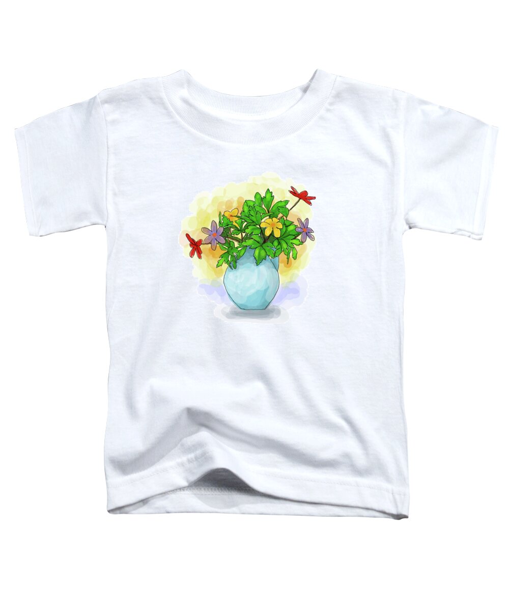 Flower Toddler T-Shirt featuring the digital art Flower 8 by Lucie Dumas