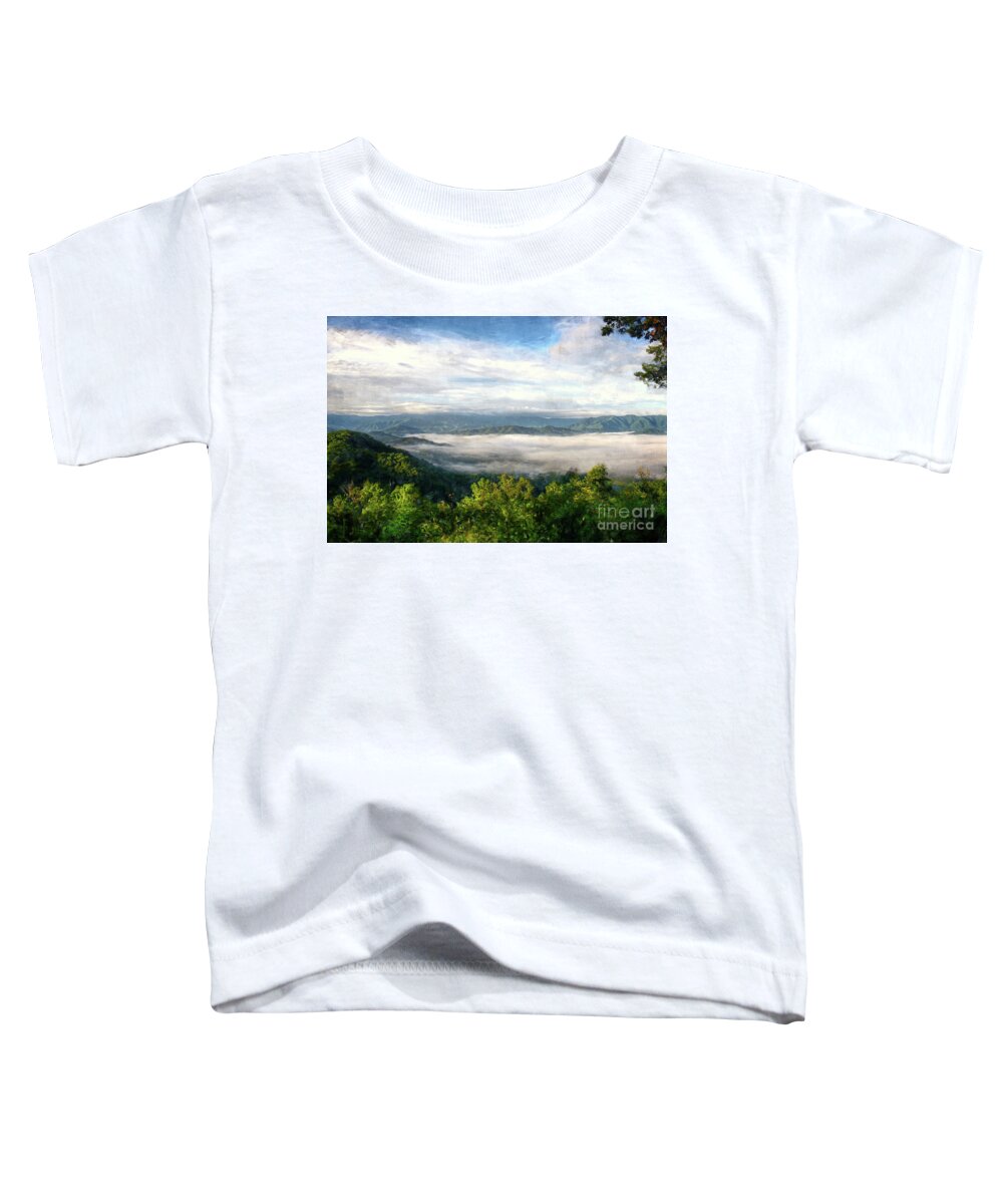 Fog Toddler T-Shirt featuring the photograph Fog in the Valley 2 by Phil Perkins