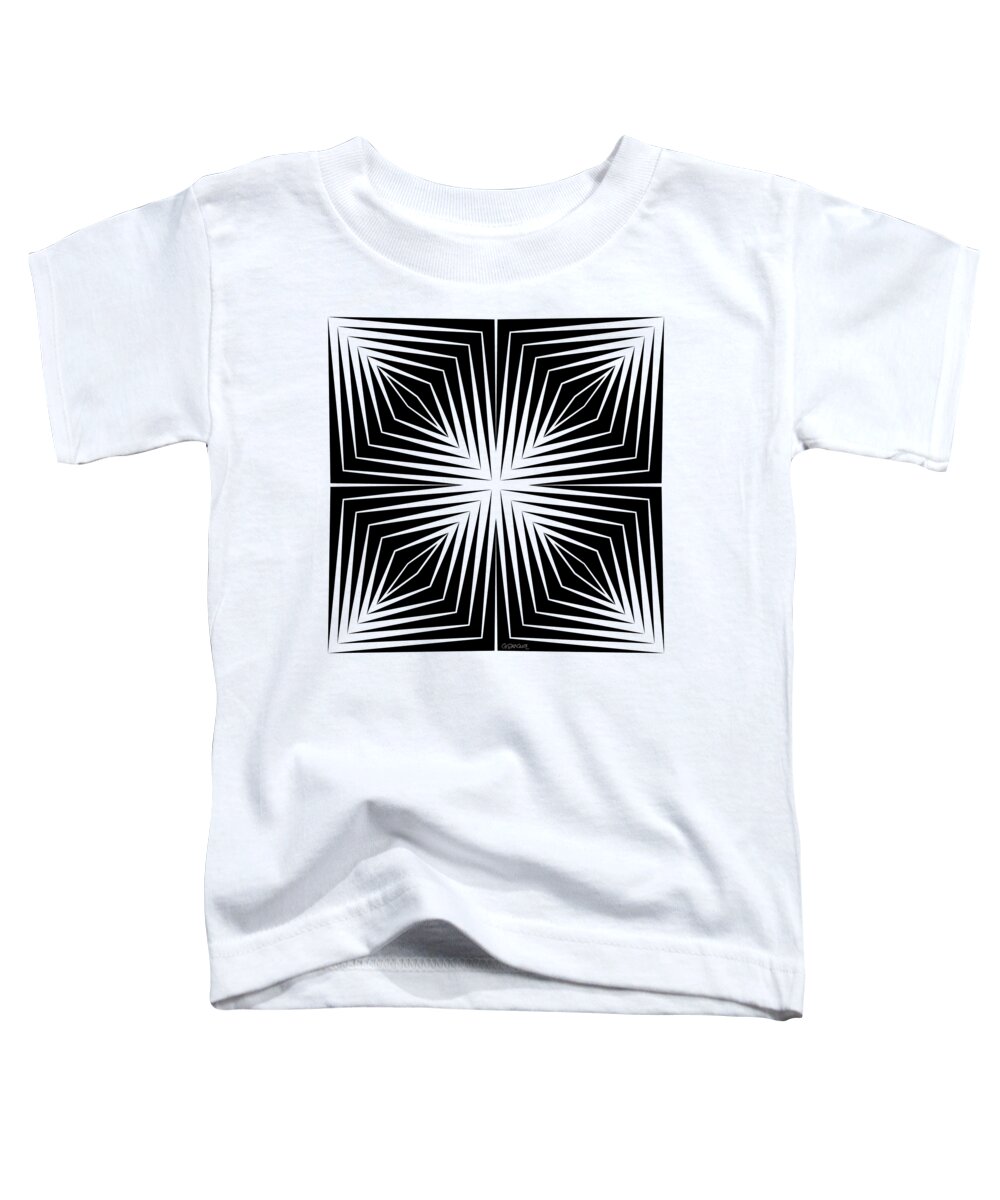 Op Art Toddler T-Shirt featuring the mixed media Follow The Light by Gianni Sarcone