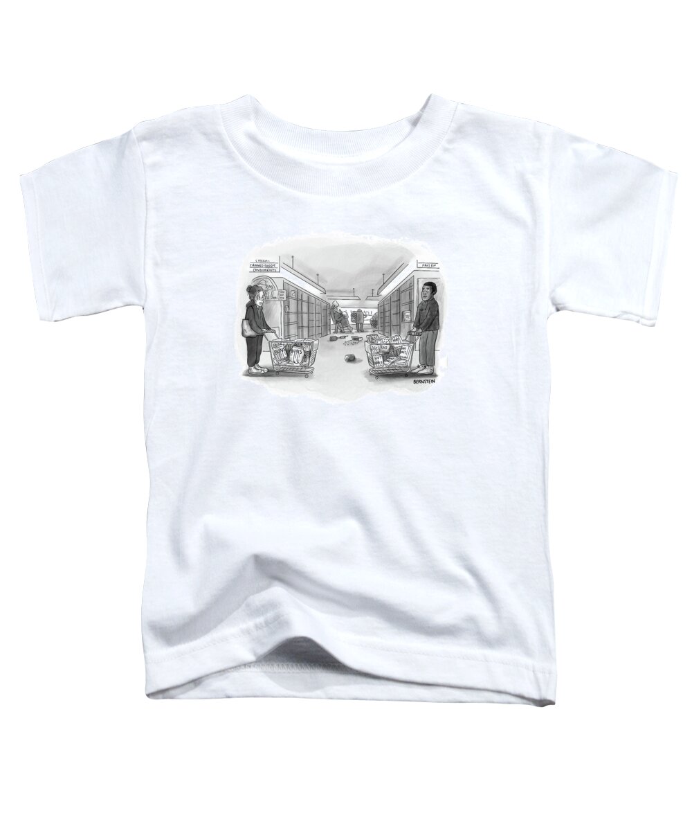 Captionless Toddler T-Shirt featuring the drawing Food Match by Emily Bernstein