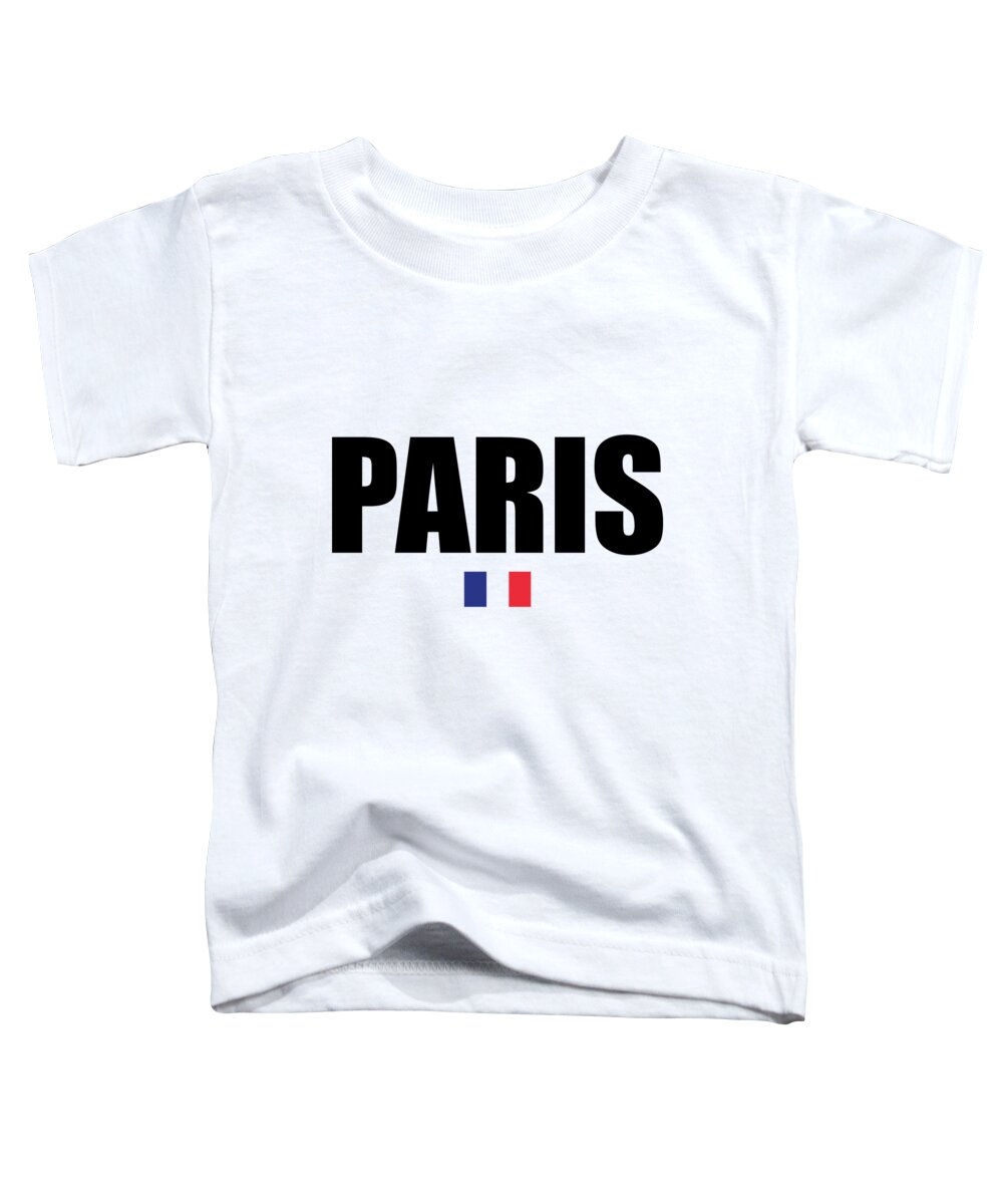 Paris Toddler T-Shirt featuring the digital art France Paris Travel Souvenir Gift Idea by J M