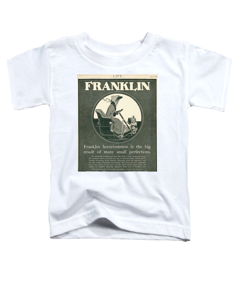 Vintage Automobile Ad Toddler T-Shirt featuring the mixed media Franklin Automobile Advertisement by Unknown