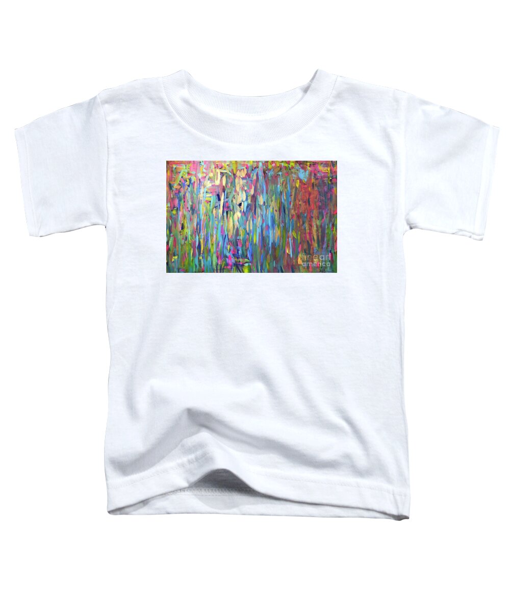 Garden Toddler T-Shirt featuring the painting Garden Party by Stacey Zimmerman