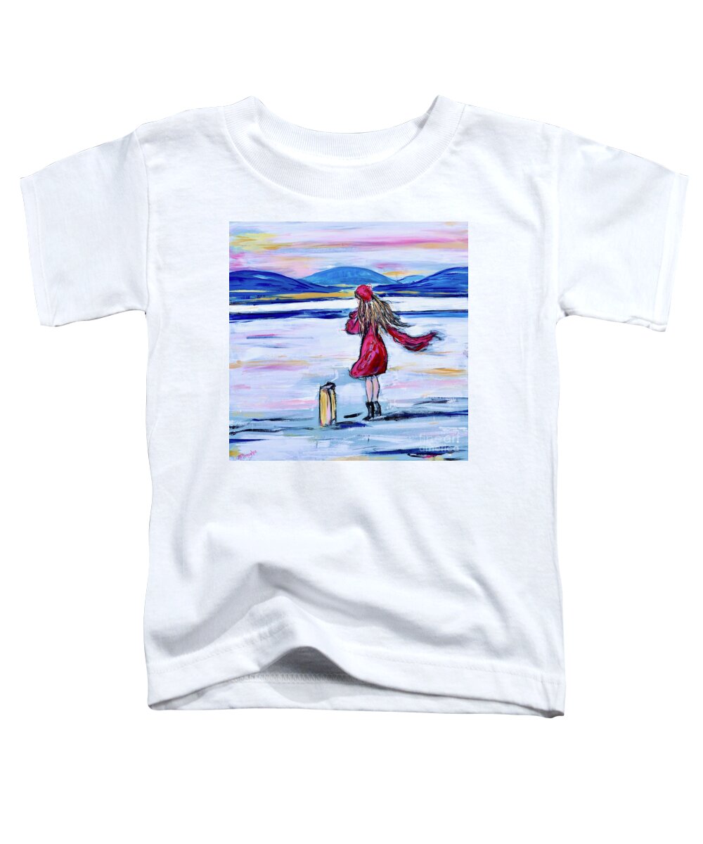 Girl Toddler T-Shirt featuring the painting Girl From North Country Fair by Patty Donoghue