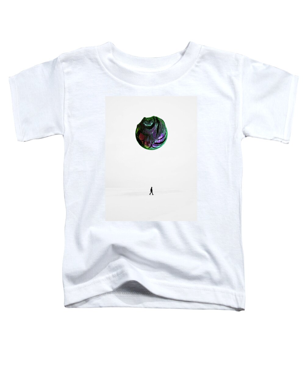 Oil On Canvas Toddler T-Shirt featuring the digital art Global Watch by Ahmet Asar by Celestial Images