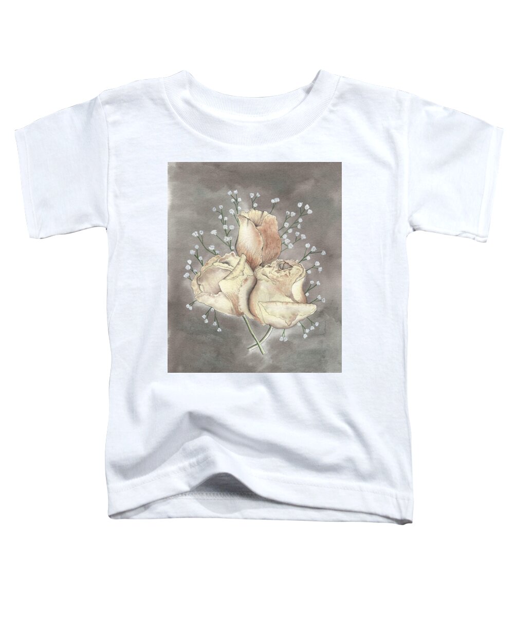 Grandpa's Boutiniere Toddler T-Shirt featuring the painting Grandpa's Boutiniere by Bob Labno