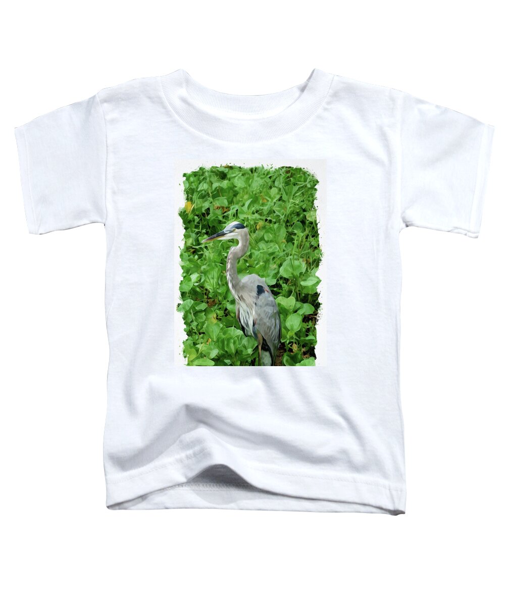Lily Toddler T-Shirt featuring the digital art Great Herons by Chauncy Holmes