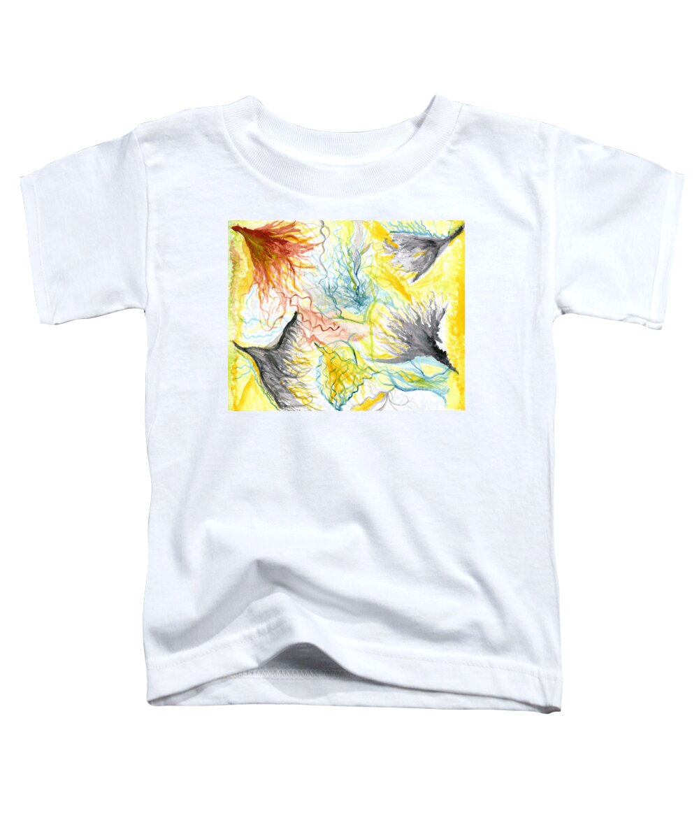 Watercolor Toddler T-Shirt featuring the painting Growth of Ideas by Bentley Davis