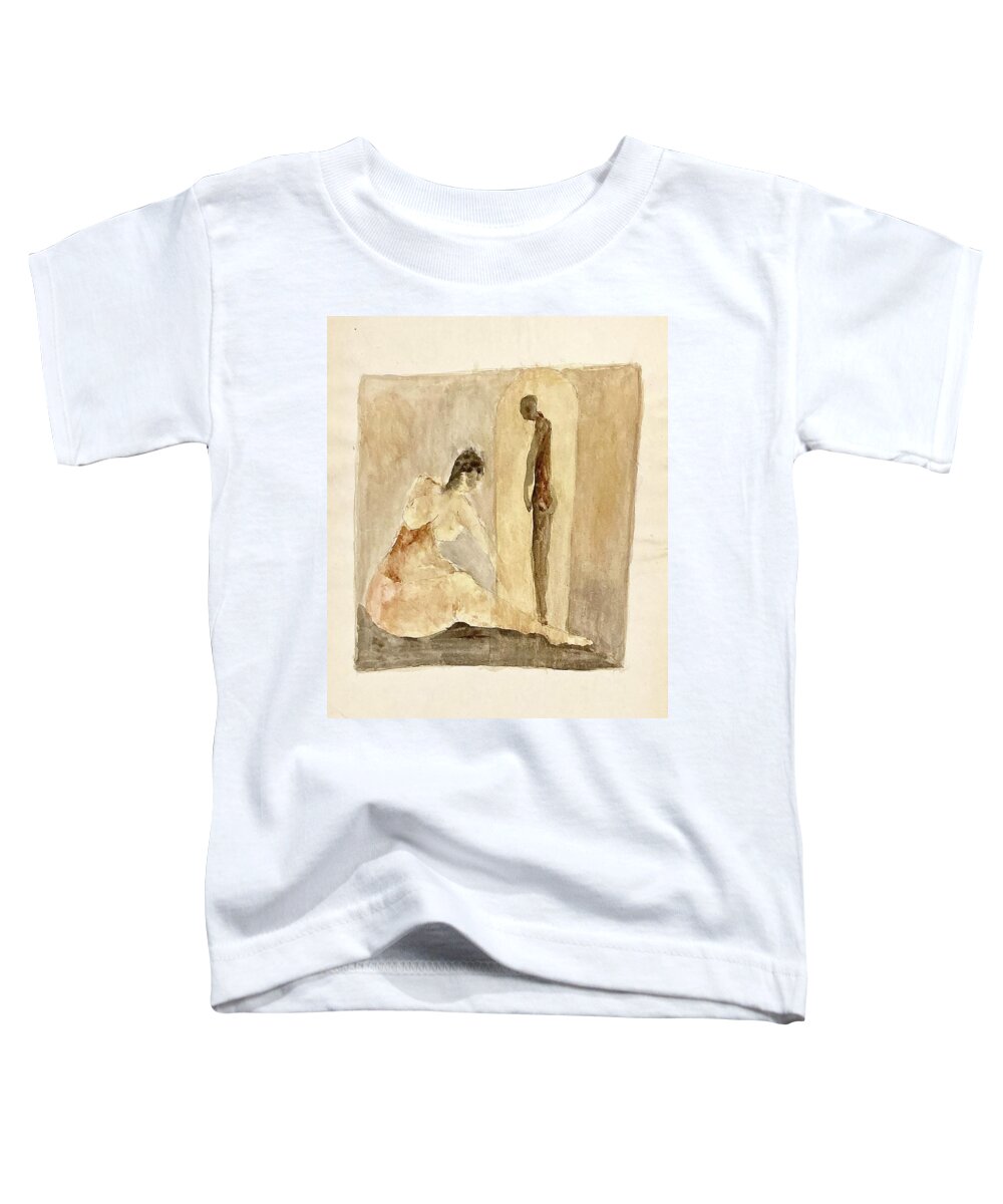 Earth Tones Toddler T-Shirt featuring the painting Guilt by David Euler