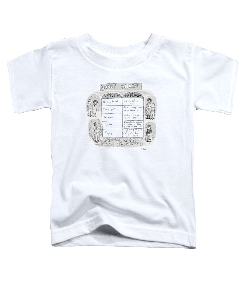 Captionless Toddler T-Shirt featuring the drawing Handy Chart by Roz Chast