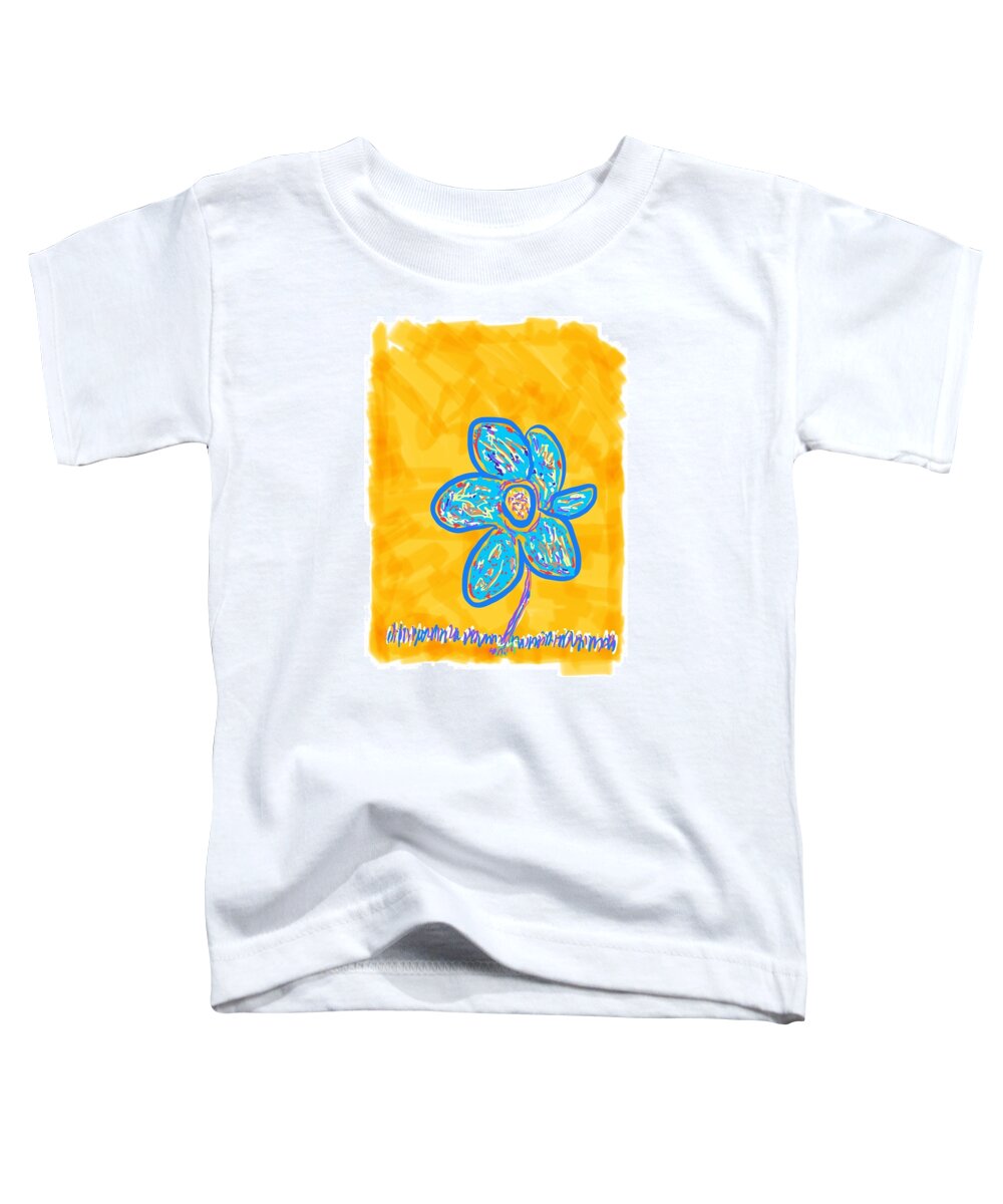 Colorado Toddler T-Shirt featuring the drawing Happy Flower 07 by Pam O'Mara
