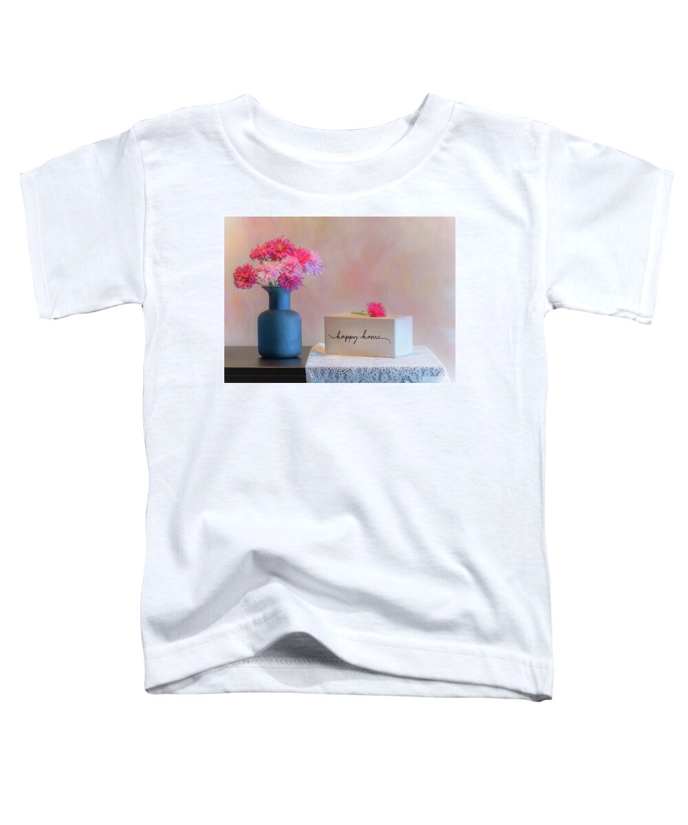 Flowers Toddler T-Shirt featuring the photograph Happy Home with Flowers by Sylvia Goldkranz