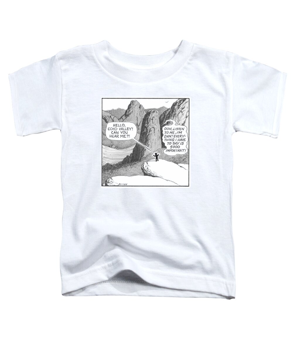 Captionless Toddler T-Shirt featuring the drawing Hello, Echo Valley by Harry Bliss