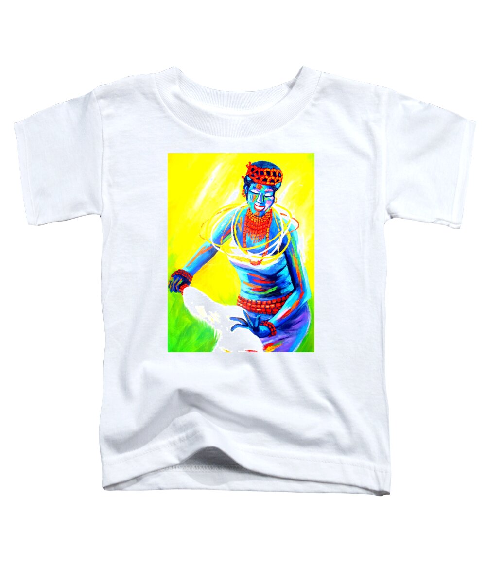 Dancers Toddler T-Shirt featuring the painting Igbo Dancer by Olaoluwa Smith