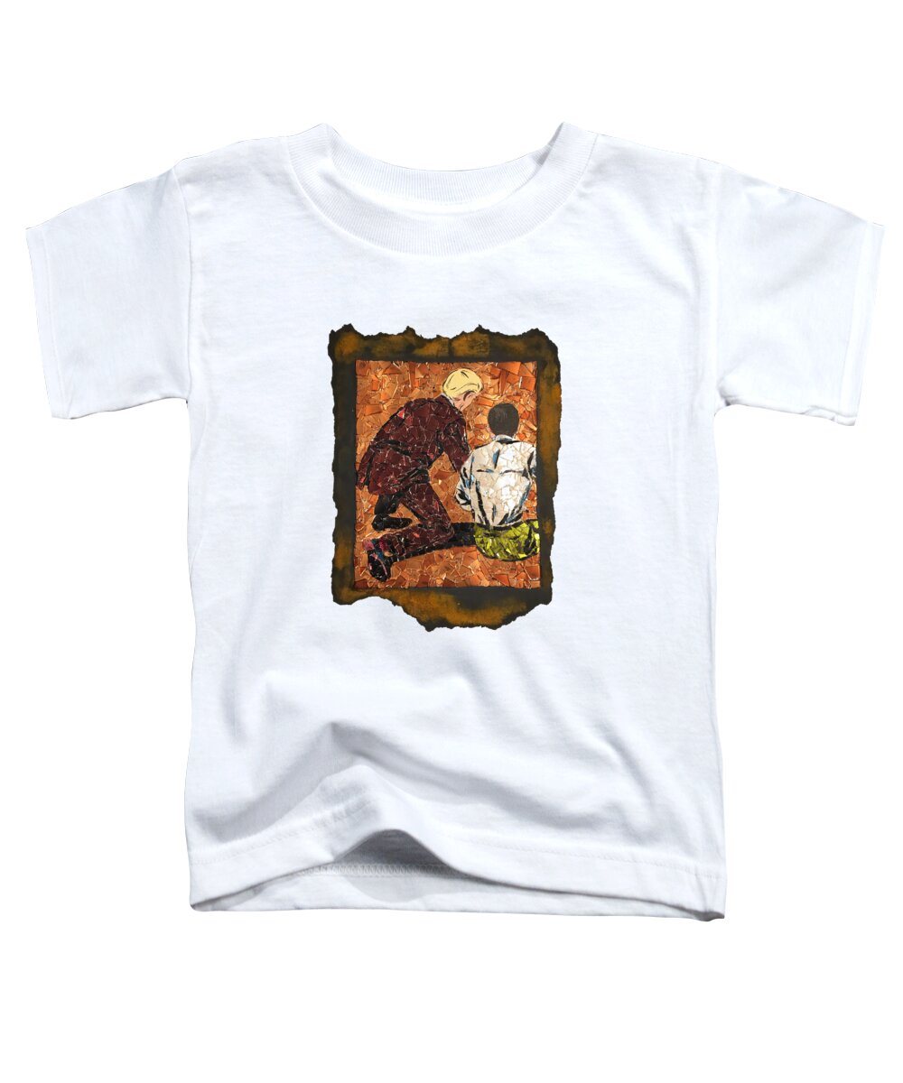 Glass Toddler T-Shirt featuring the mixed media Illya Takes Over by Matthew Lazure