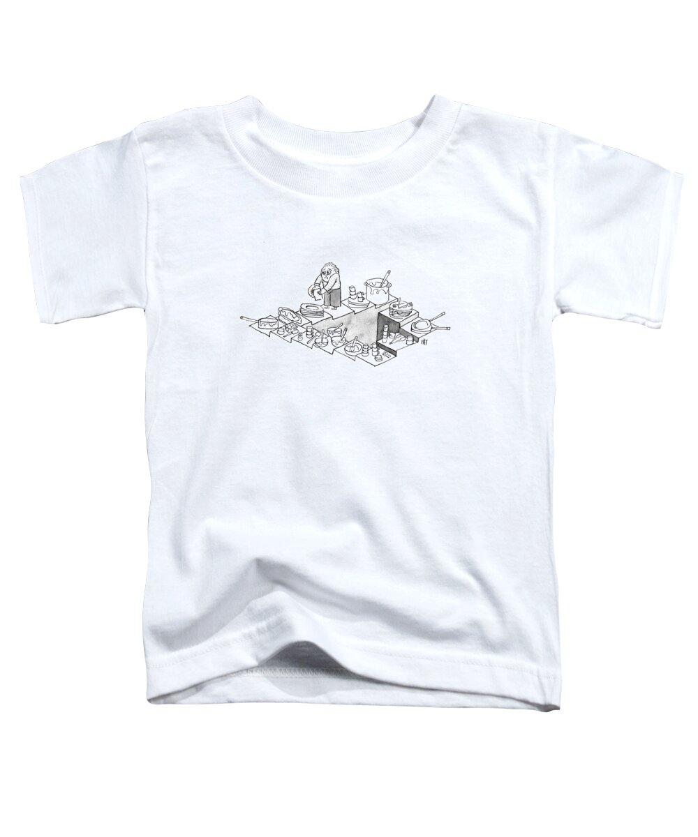 Captionless Toddler T-Shirt featuring the drawing Infinity Dishes by Patrick McKelvie