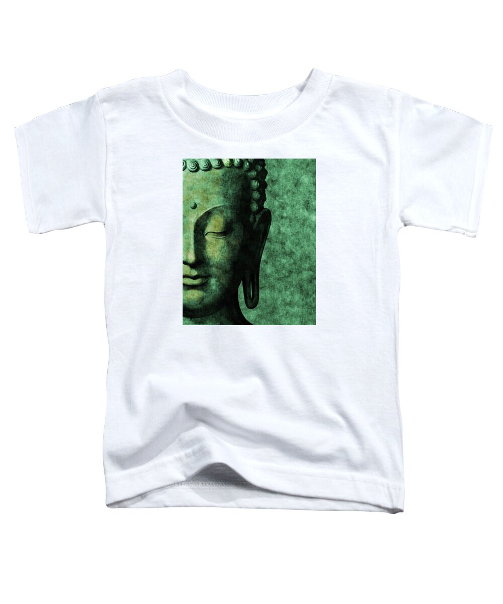 Buddha Toddler T-Shirt featuring the mixed media Inner Peace 03 - Buddha by Studio Grafiikka