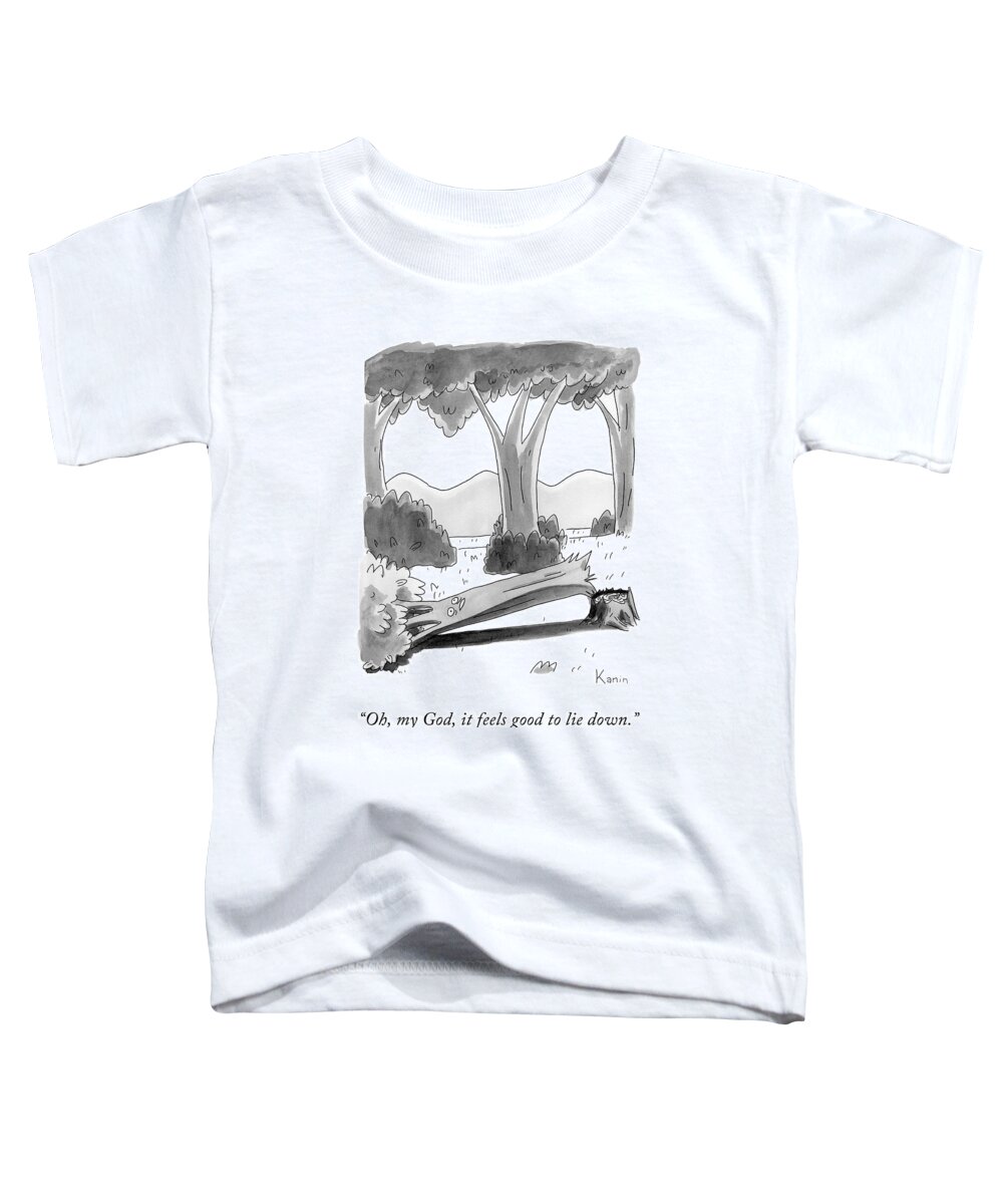 Oh Toddler T-Shirt featuring the drawing It Feels Good by Zachary Kanin