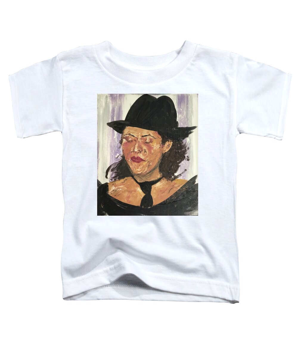 Portrait Toddler T-Shirt featuring the painting Jackie by Bethany Beeler