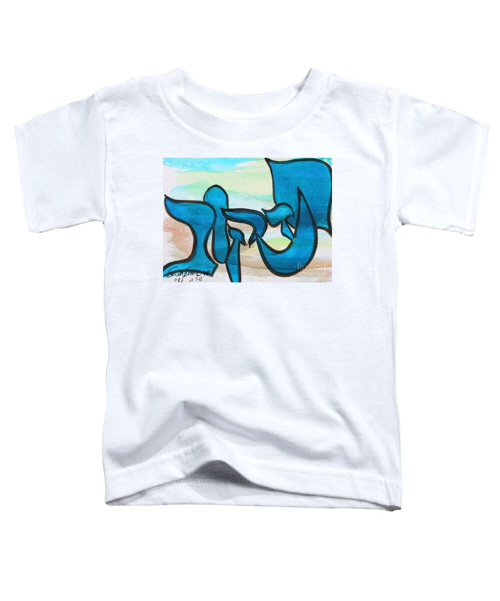 Yaacov Jacob Yaaqov Toddler T-Shirt featuring the painting JACOB nm1-64 by Hebrewletters SL