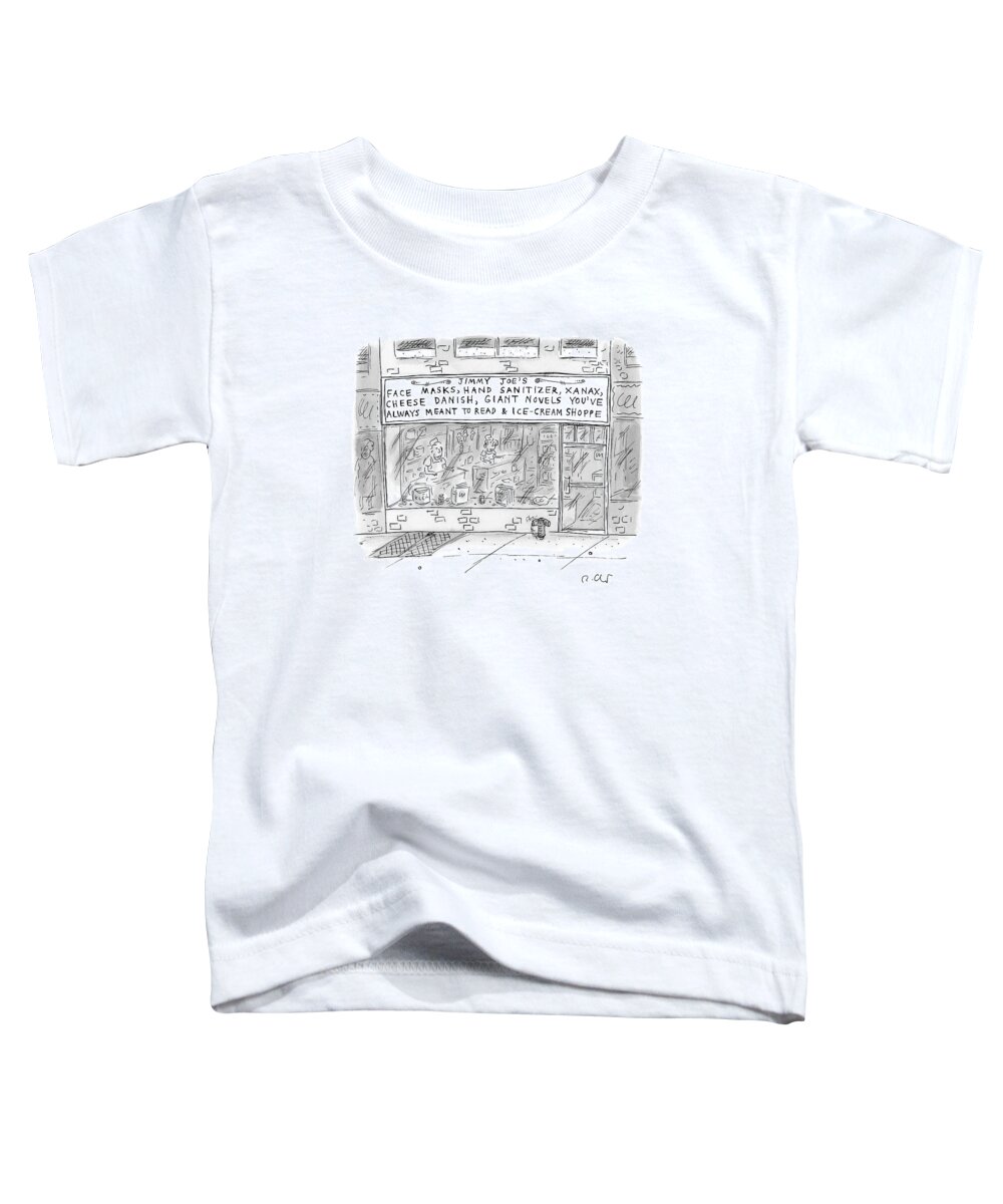 Captionless Toddler T-Shirt featuring the drawing Jimmy Joe's by Roz Chast