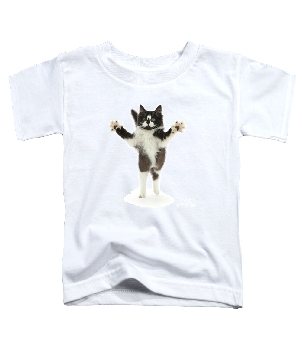 Black And White Toddler T-Shirt featuring the photograph Jump for Joy by Warren Photographic