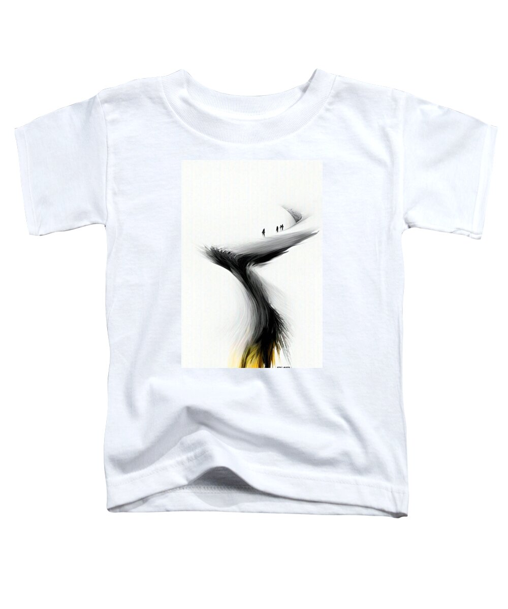 Motivational Toddler T-Shirt featuring the digital art Keep Going by Rafael Salazar