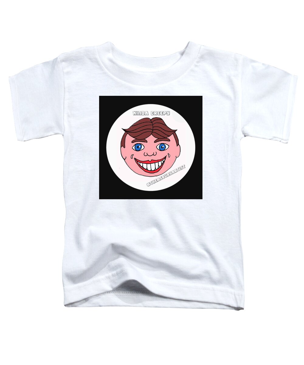 Tillie Toddler T-Shirt featuring the painting Kinda Creepy by Patricia Arroyo