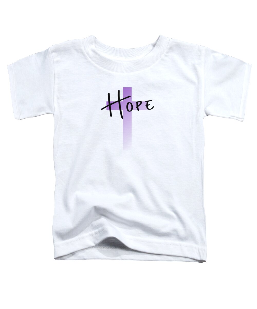 Lavender Easter Cross Toddler T-Shirt featuring the digital art Lavender Easter Cross - Hope by Bob Pardue