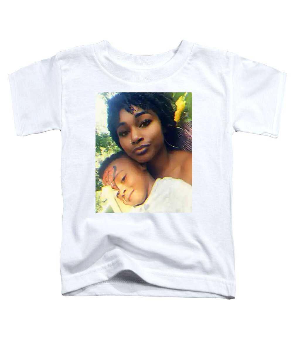  Toddler T-Shirt featuring the drawing Liam and Oniy by Donald C-Note Hooker