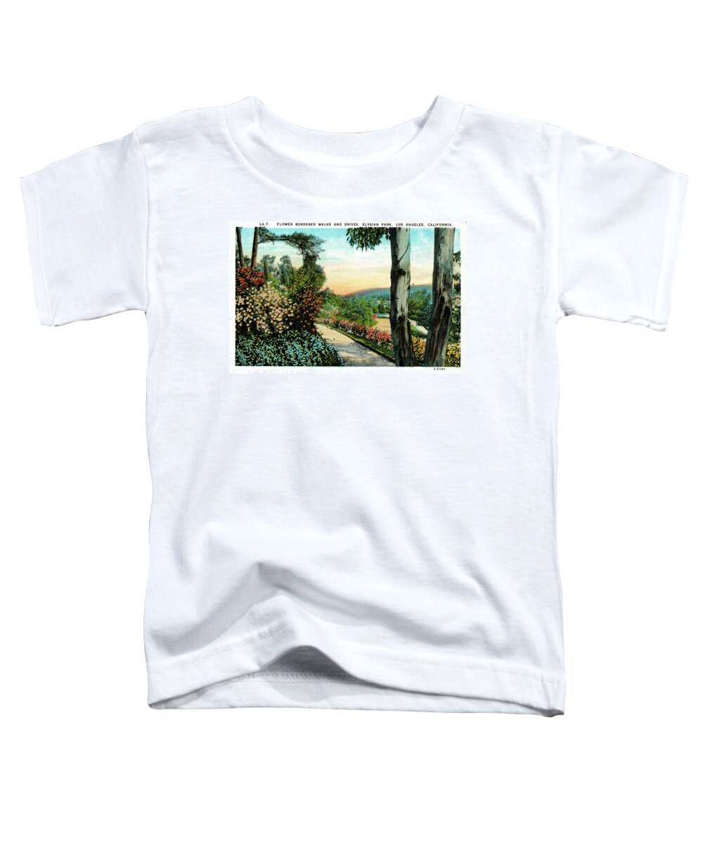Postcard Toddler T-Shirt featuring the photograph Los Angeles Elysian Park Path by Mel Thompson
