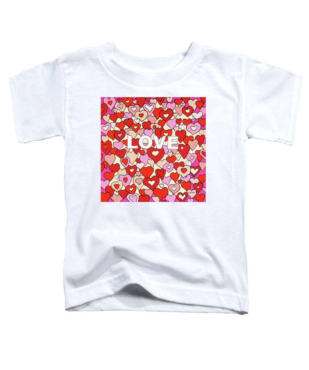 Love Toddler T-Shirt featuring the painting Love by Mike Stanko