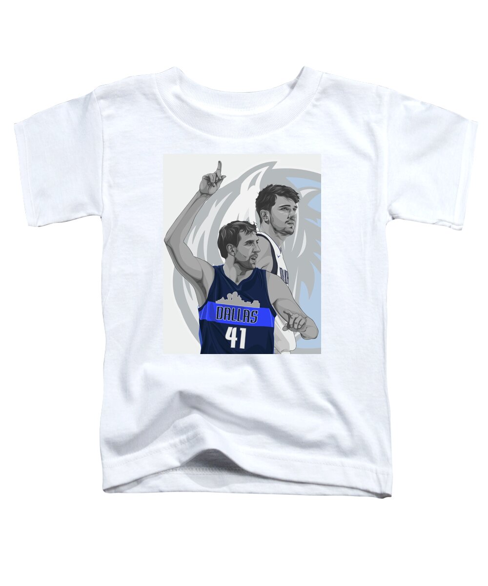 Luka Doncic Dirk Nowitzki Youth T-Shirt by Mark Andrew Sabas