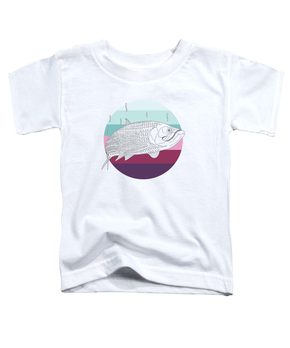 Tarpon Toddler T-Shirt featuring the digital art Majestic Tarpon by Kevin Putman