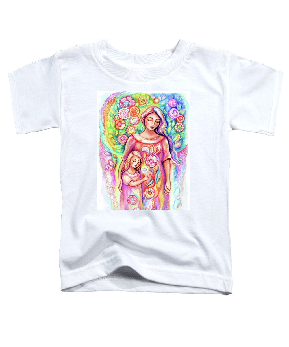 Mother And Daughter Toddler T-Shirt featuring the painting Making a Wish by Eva Campbell