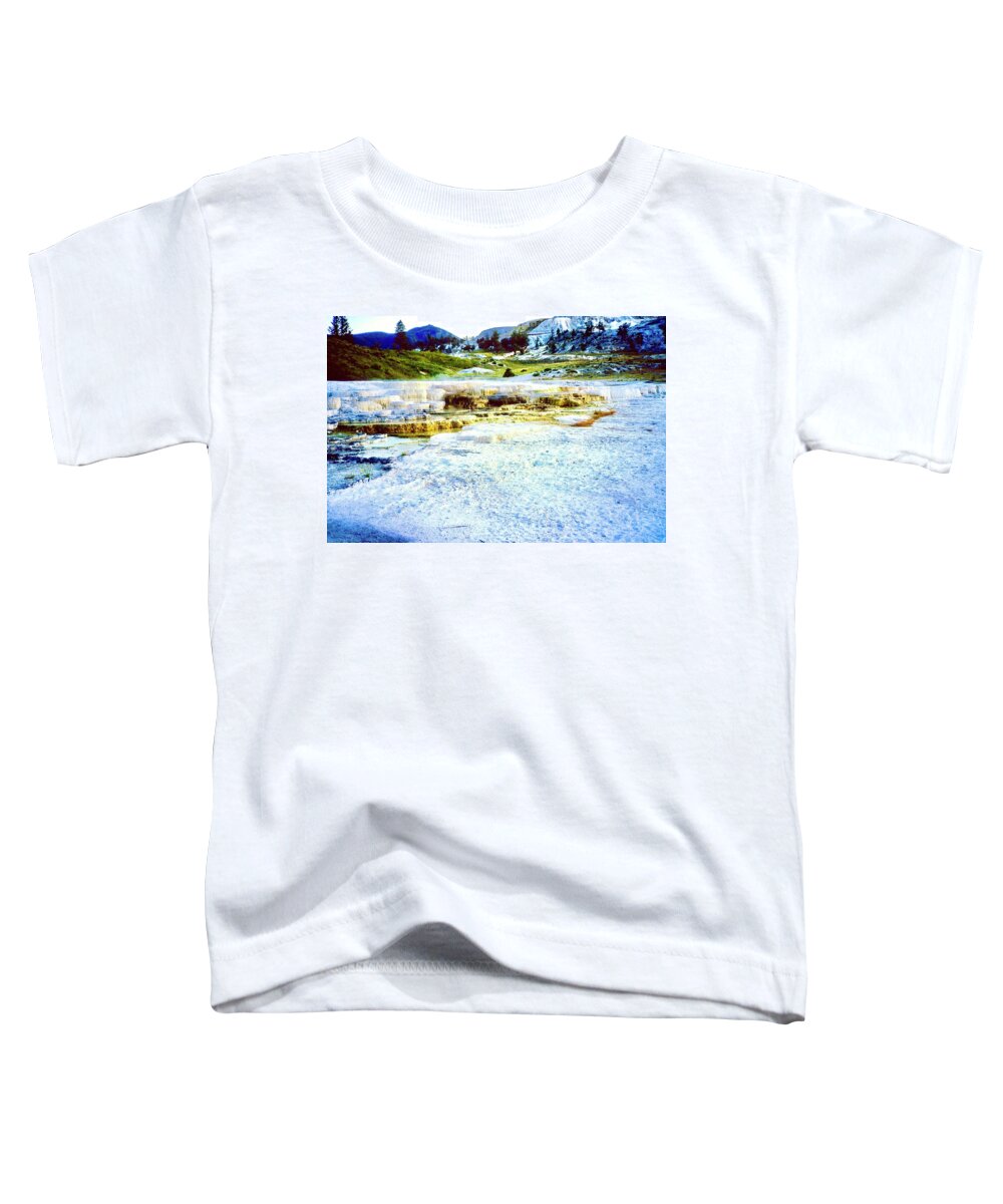  Toddler T-Shirt featuring the photograph Mammoth Terraces by Gordon James
