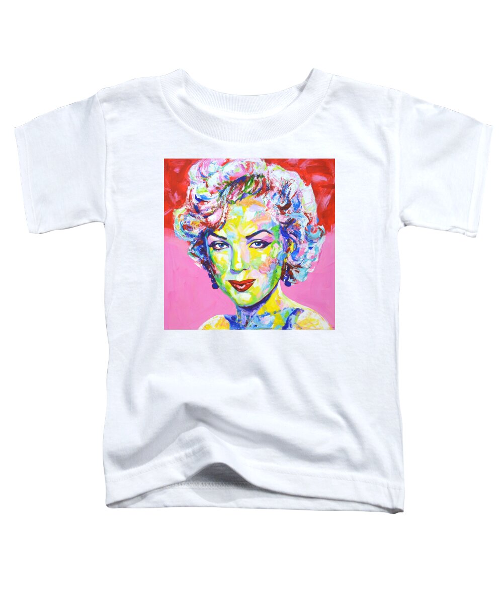 Marilyn Monroe Toddler T-Shirt featuring the painting Marilyn Monroe 3 by Iryna Kastsova