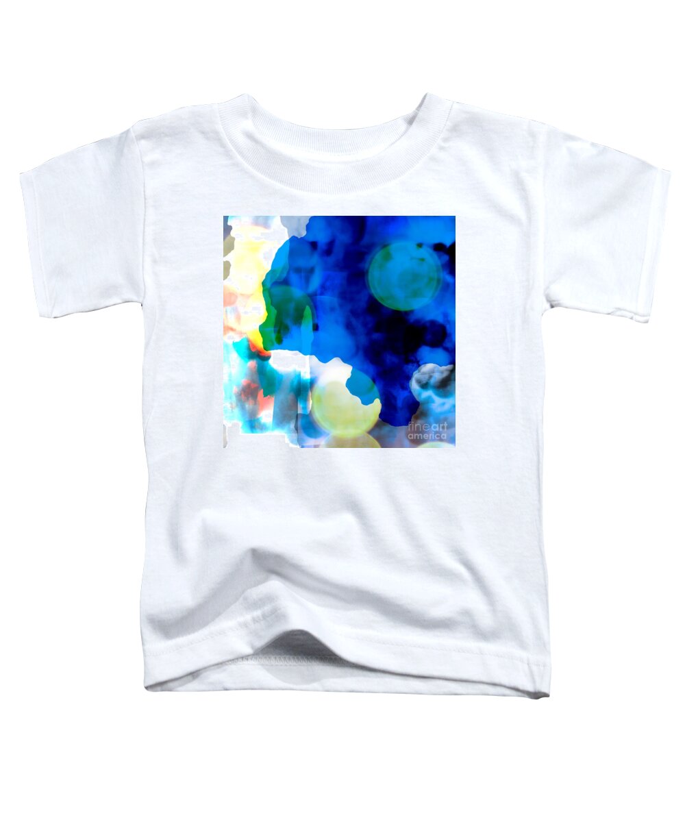 Abstract Toddler T-Shirt featuring the digital art Moonlight on the Ocean by Jeremiah Ray