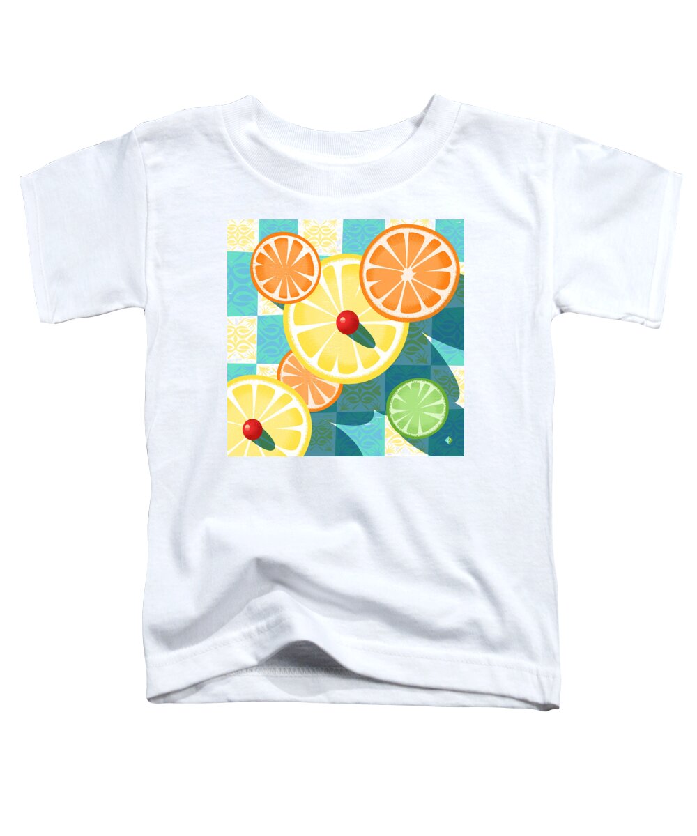 Citrus Toddler T-Shirt featuring the digital art Morning Fruit by Alan Bodner