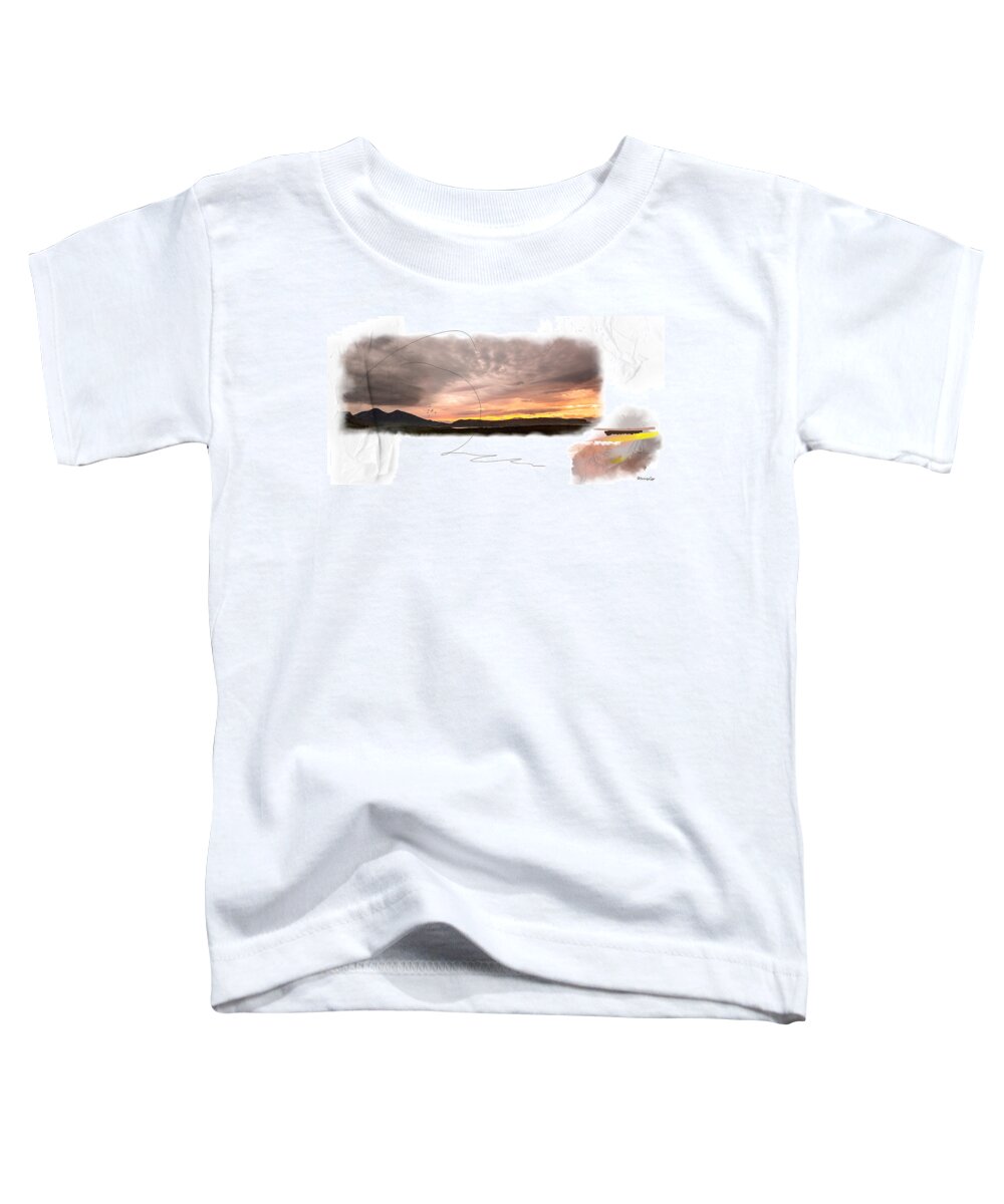 Clouds Toddler T-Shirt featuring the mixed media Morning Skye by Moira Law