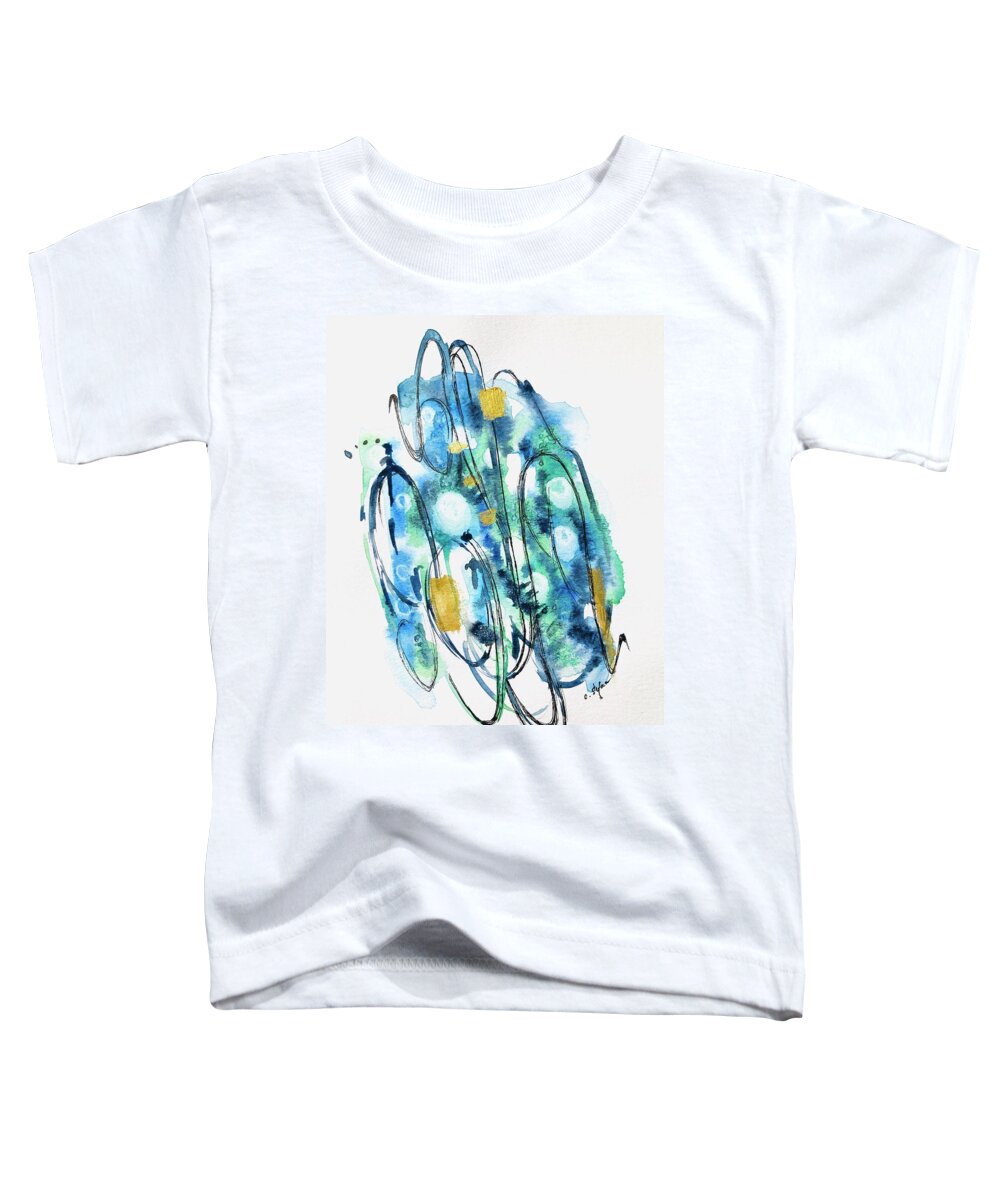 Contemporary Art Toddler T-Shirt featuring the mixed media Movement by Cristina Stefan